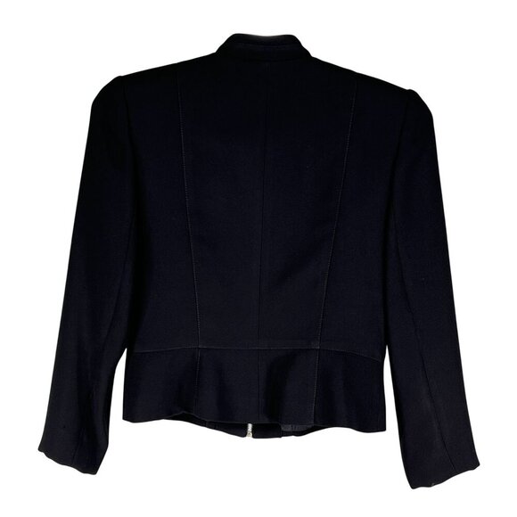 Alberto Makali Caché 8 / M Black Evening Blazer Silver Sunburst Star Embroidery - Picture 3 of 13
